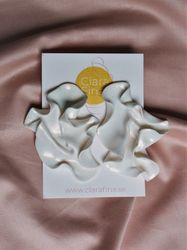 Satin vitt glitter