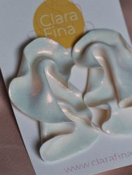 Satin M vitt glitter
