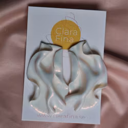 Satin M vitt glitter