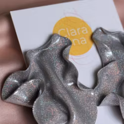 Satin holografiskt silverglitter