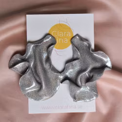 Satin holografiskt silverglitter