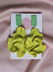 Satin rectangular top neongult glitter och mintgrön