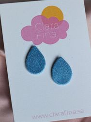 Regndroppar blått glitter