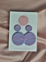 Dubbelprick lila, rosa marmorering med glitter