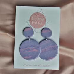 Dubbelprick lila, rosa marmorering med glitter