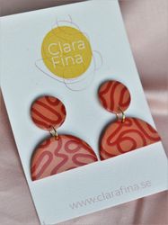 Halvcirkel koppar och rött