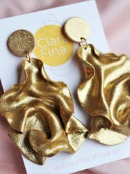 Satin round top guldglitter