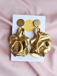 Satin round top guldglitter