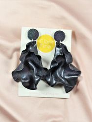 Satin round top svart multiglitter