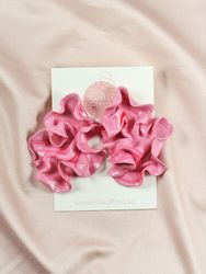 Satin rosa och röd marmorering
