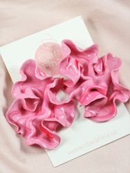 Satin rosa och röd marmorering