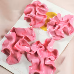 Dubbel satin rosa marmorering
