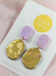 Signe S ljuslila och mässing med guldterrazzo