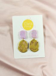 Signe S ljuslila och mässing med guldterrazzo