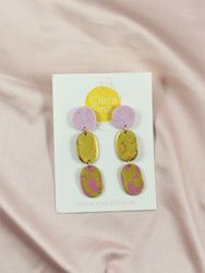 Lotta dubbel ljuslila, mässing och terrazzo i guld och rosa