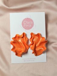 Satin S orange glitter