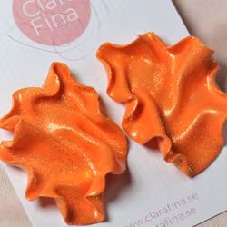 Satin S orange glitter