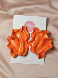 Satin orange glitter