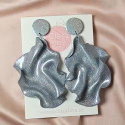Satin Round top silverglitter
