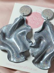 Satin Round top silverglitter