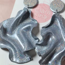 Satin Round top silverglitter
