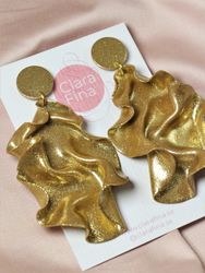 Satin Round top guldglitter