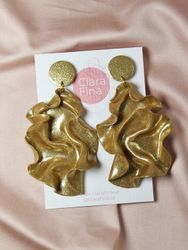 Satin Round top guldglitter