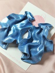 Satin blått glitter
