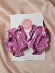 Satin rosa glitter