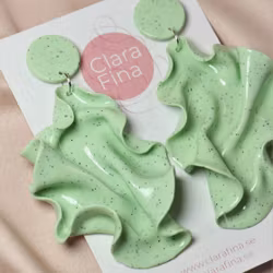 Satin Round top ljusgrön