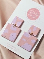 Kvadrat rosa och lila terrazzo
