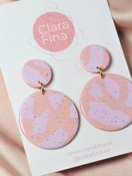 Dubbelprick rosa och lila terrazzo