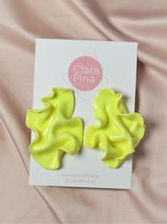 Satin S neongult glitter