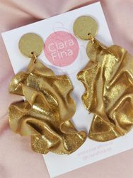 Satin Round top Guldglitter