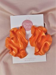 Satin orange glitter