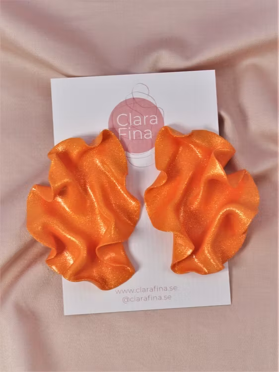 Satin orange glitter