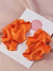 Satin orange glitter