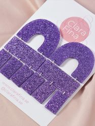 Multi Shape lila glitter