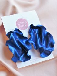 Satin kornblått glitter