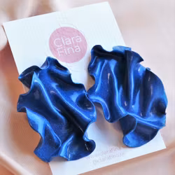 Satin kornblått glitter