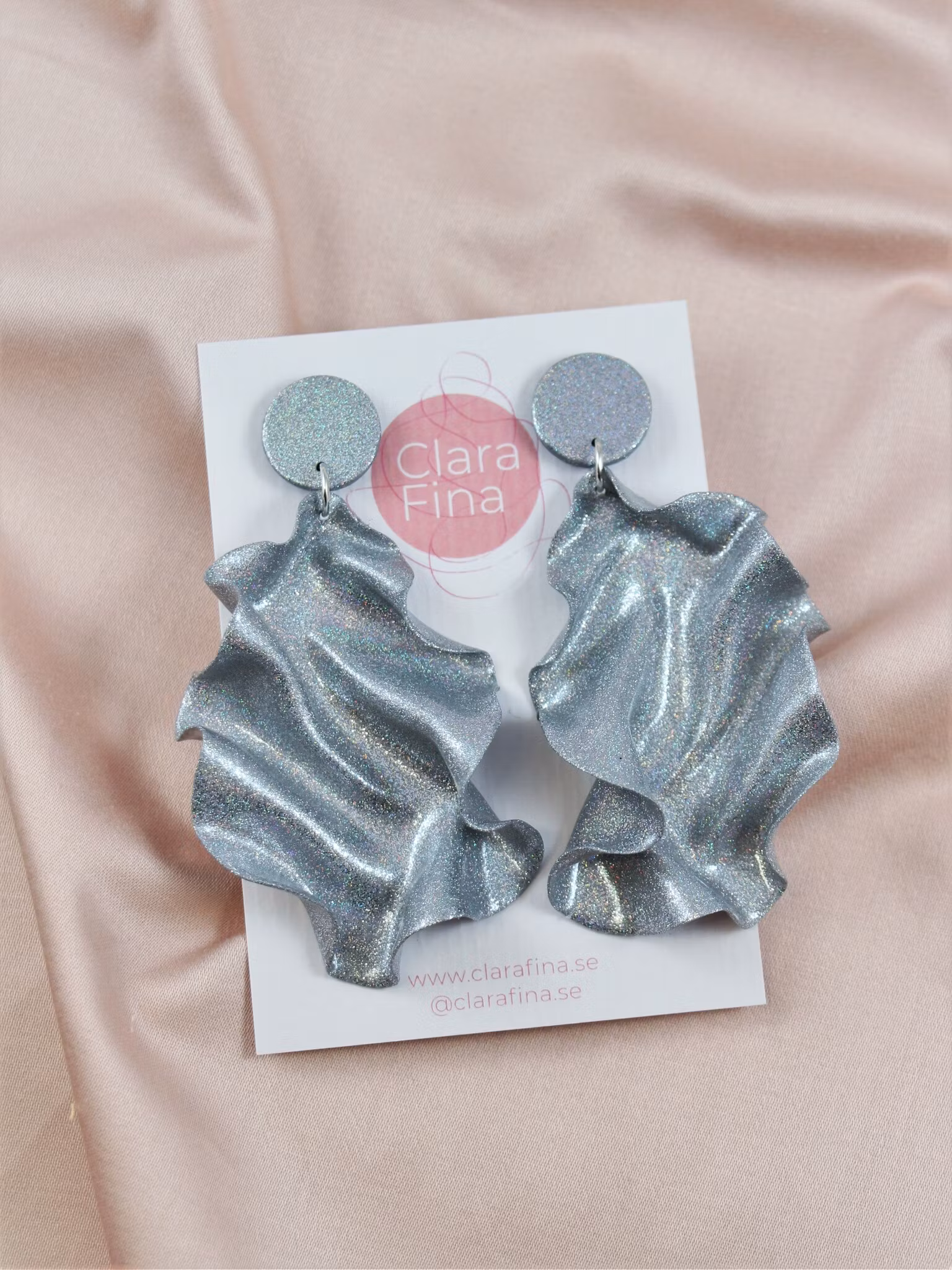 Satin Round top silverglitter