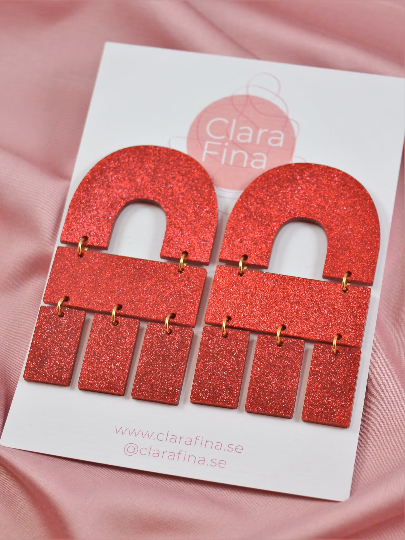 Multi Shape rött glitter