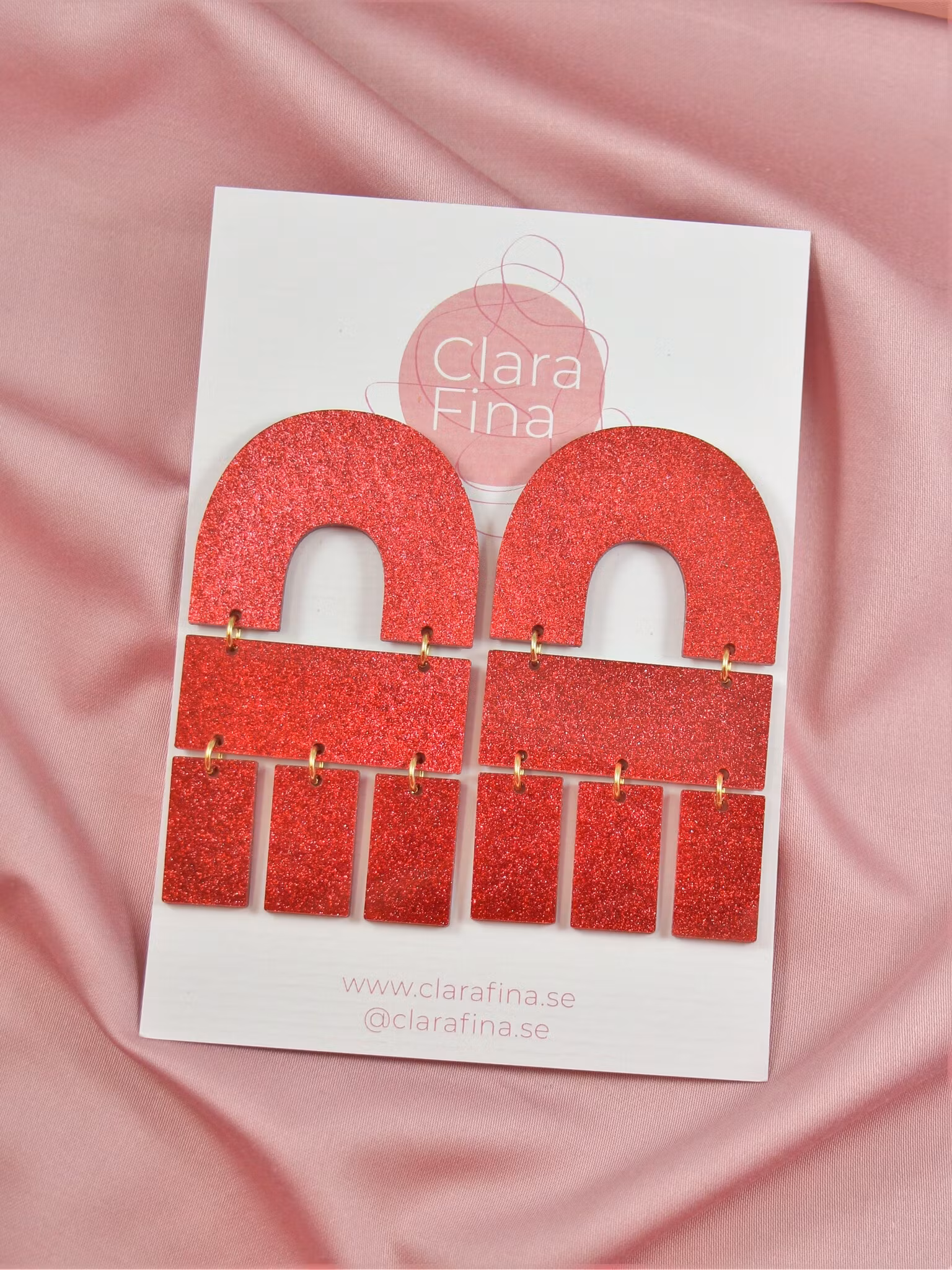 Multi Shape rött glitter