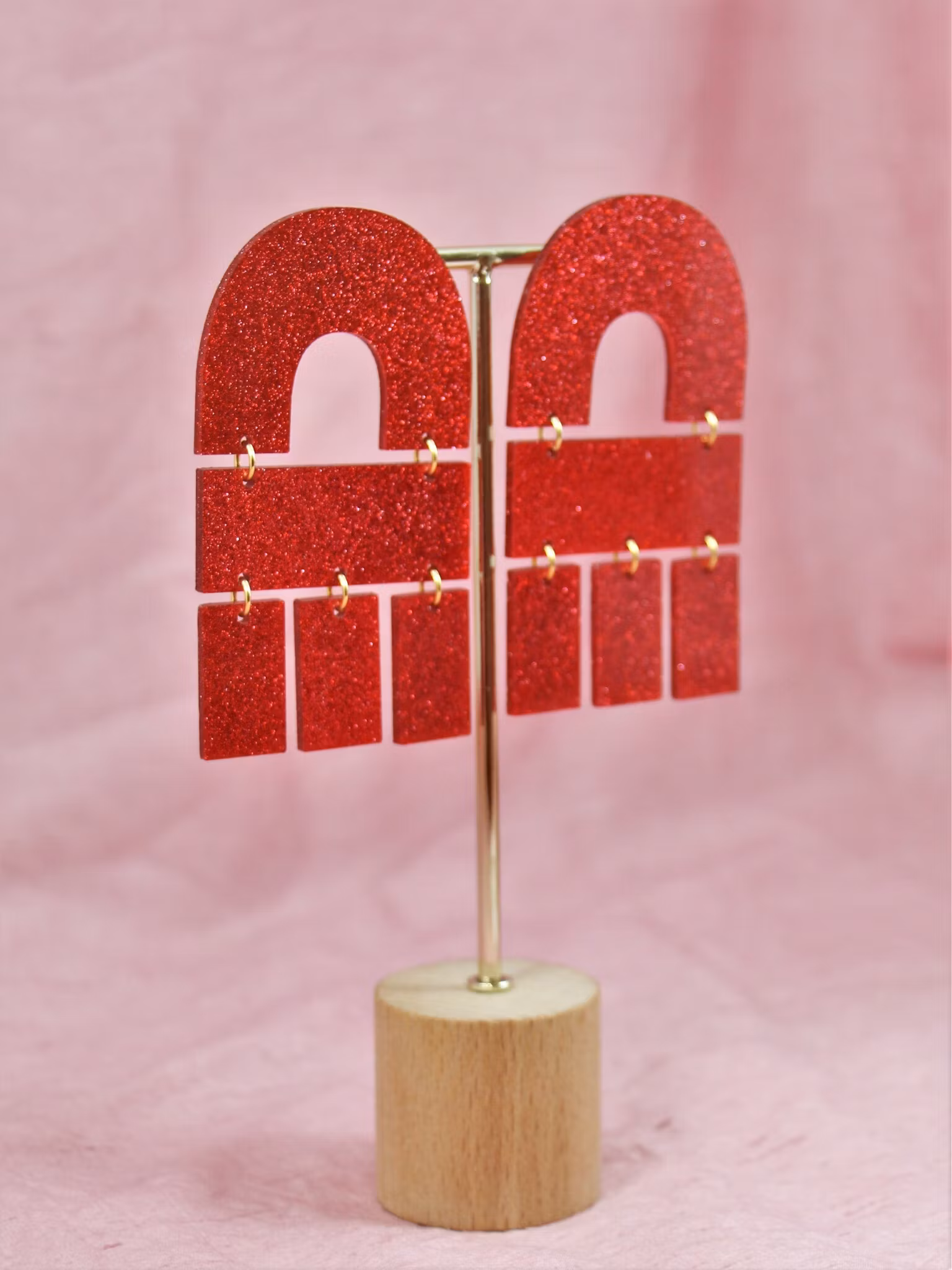 Multi Shape rött glitter