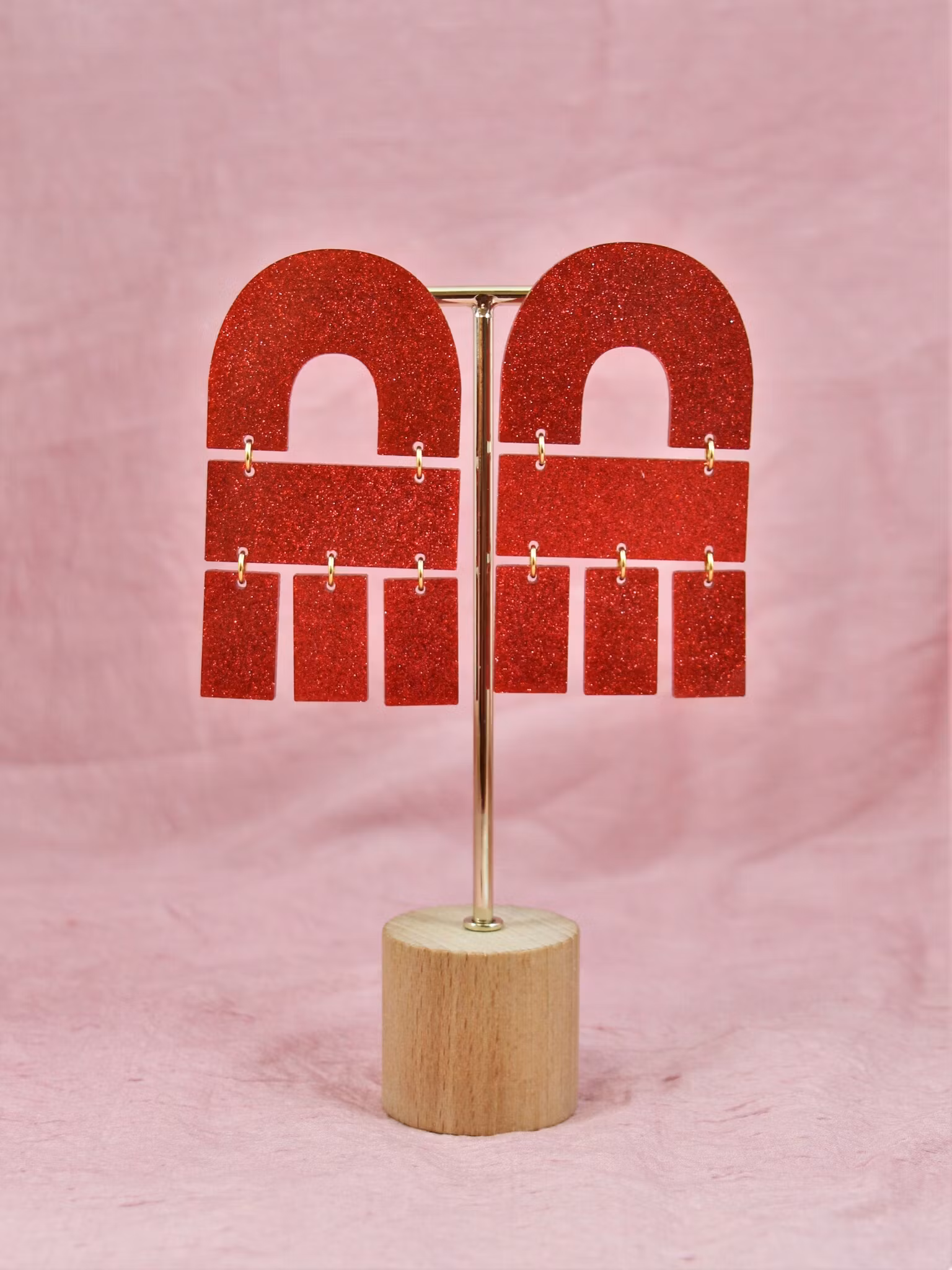 Multi Shape rött glitter