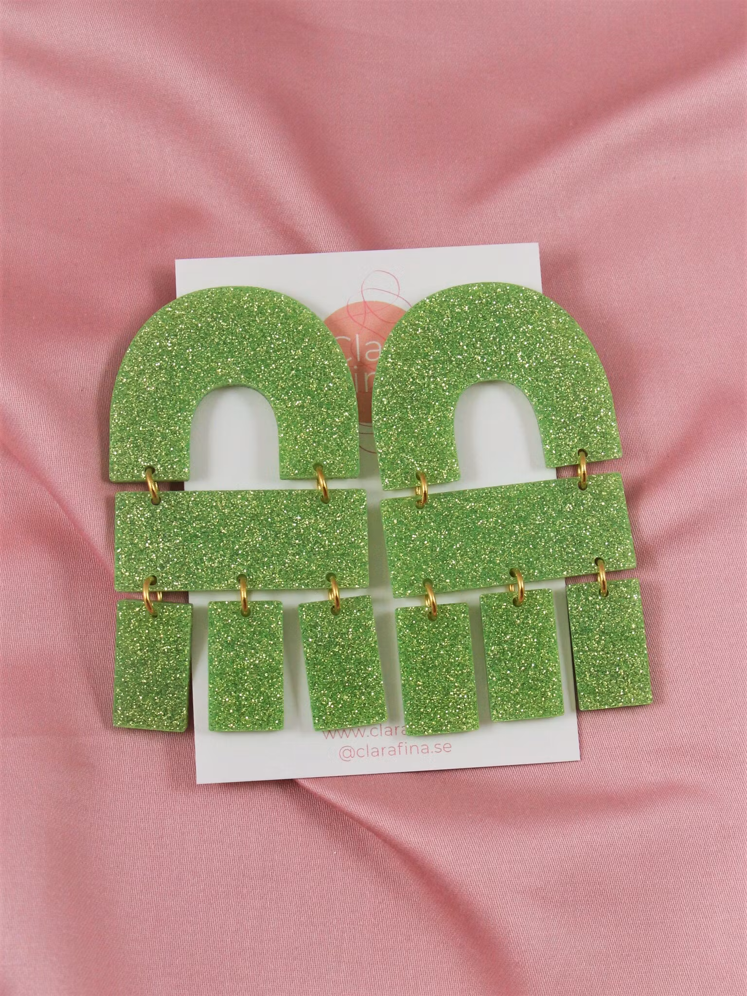 Multi Shape grönt glitter