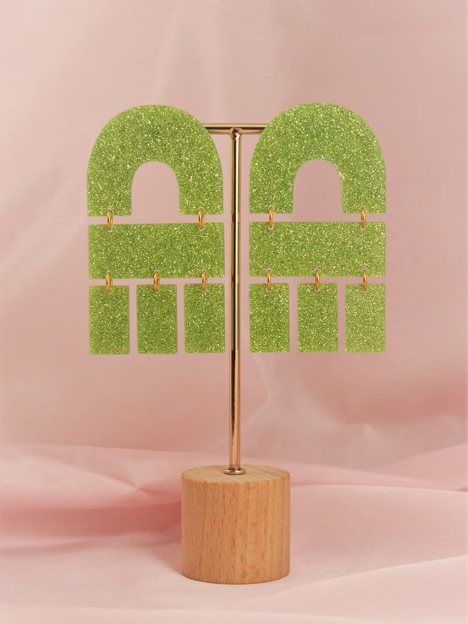 Multi Shape grönt glitter