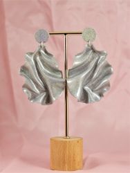 Satin Round top silverglitter