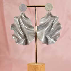 Satin Round top silverglitter