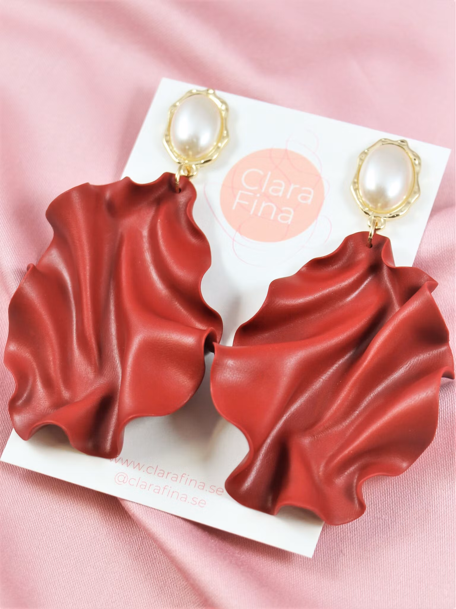Satin Pearl top röd (matt)